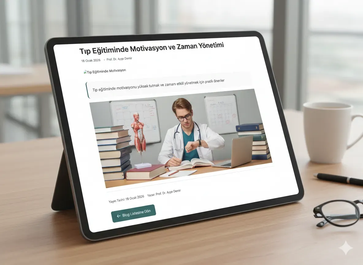 Tıp Eğitiminde Motivasyon Ve Zaman Yönetimi